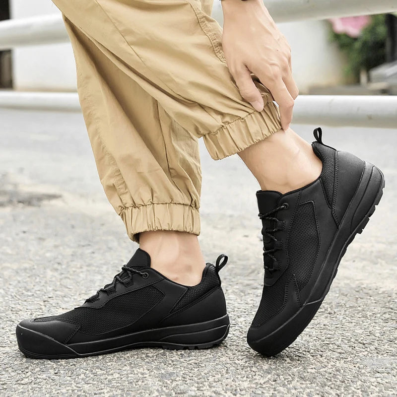Leisure Walk Men Casual Shoes Fashion Genuine Leather Sneakers Outdoor Male Sports Shoes Non-Slip Walking Shoes Trekking Footwear