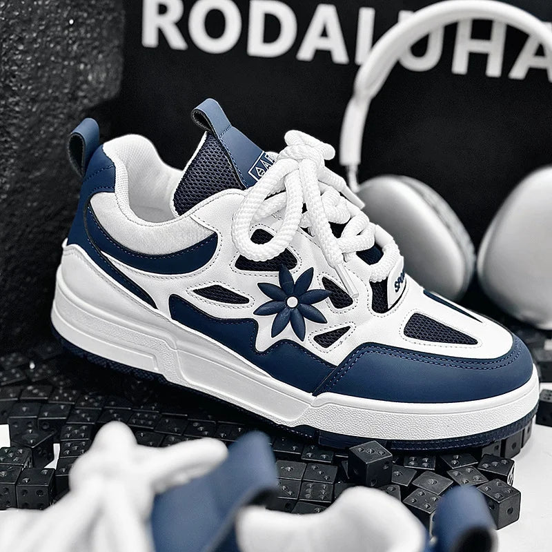 Fashion Mens Shoes Trend Street Skateboard Shoes Man Luxury Brand Training Sneakers Mesh Breathable Casual Shoes Tenis Masculino