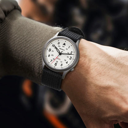 BERNY Titanium Watches for Men Classic Men's Field Watch Easy Read Outdoor Quartz Wristwatch Super Luminous Sapphire 5ATM