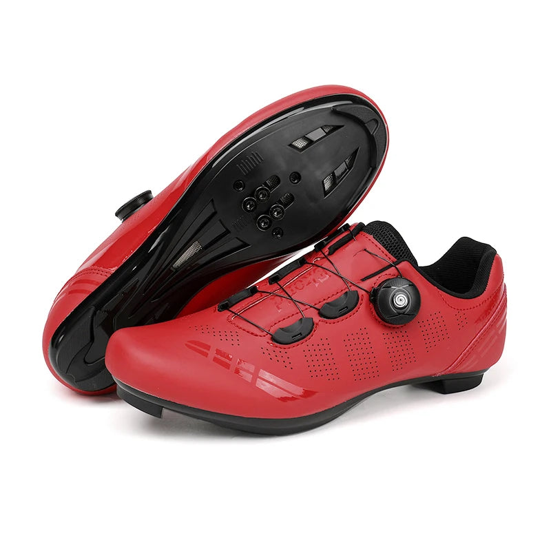 Zapatillas de ciclismo para hombre, bicicletas de carretera, mujer, competición, con cierre automático, velocidad, zapatillas deportivas de ciclismo, zapatillas de ciclismo con calas SPD para mujer
