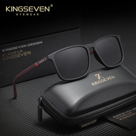 KINGSEVEN Brand Rectangle Sunglasses For Men Women Polarized  Anti-UV400 Glasses Travel Outdoor Sports Eyewear