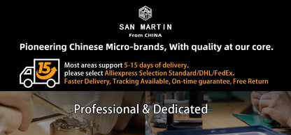 San Martin 39mm Aventurine Gemstone Dial Luxury Men's Watch NH34 GMT Automatic Mechanical Sapphire Waterproof Luminous SN0129
