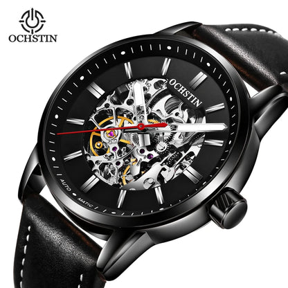 OCHSTIN Automatikuhren für Herren – Luxus, Royal, Leuchtend, Skelett, wasserdicht, mechanisch, modisch – Herrenuhren als Geschenke für Männer