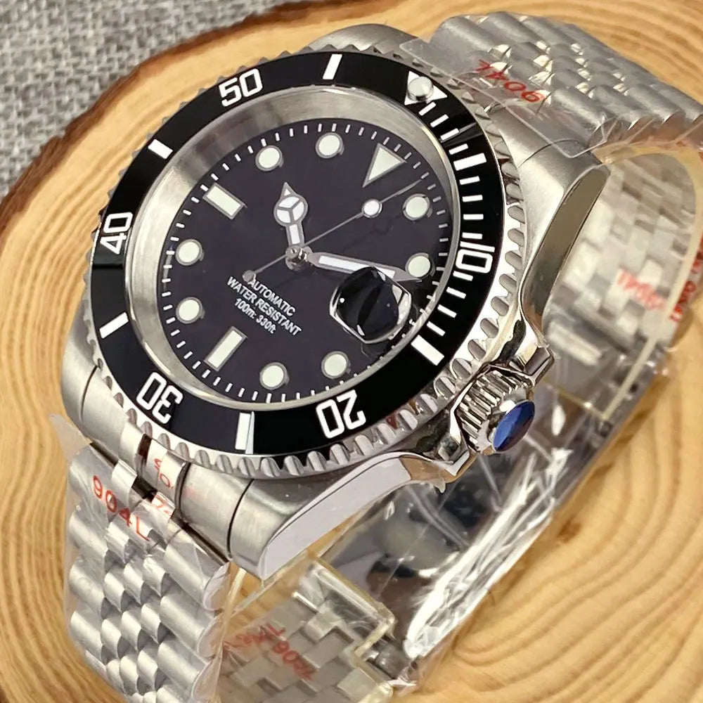200m Waterproof Miyota8215 Automatic Men's Watch Diver Watches 40mm Mechanical Movement Luminous Jubilee Strap Glide Lock Buckle