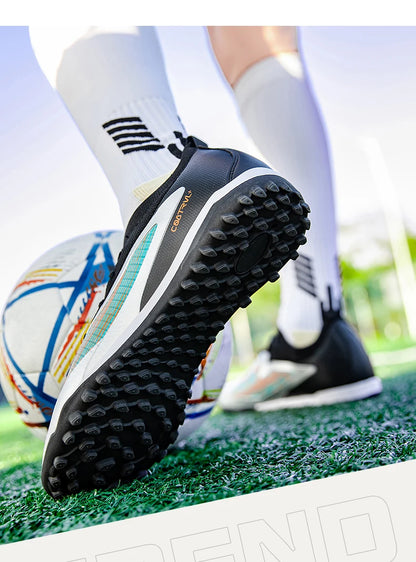 Botas de fútbol para hombre, con tacos para exterior, transpirables, antideslizantes, para adultos, con tacos largos, deportivas, de entrenamiento, para niños, para partido, cómodas