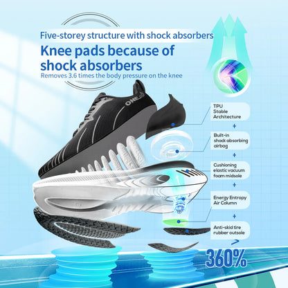 ONEMIX Novos Ténis de Corrida com Amortecimento para Homem, Adequados para Corredores Pesados, com Atacadores, Desportivos, para Mulher, Antiderrapantes, para Atividades ao Ar Livre, Ténis Desportivos Masculinos
