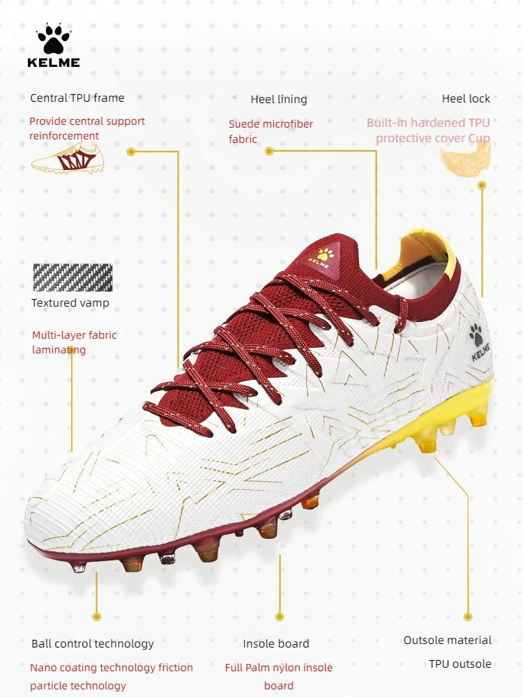 KELME Suaugusiųjų futbolo bateliai Vyriški „Disease Electric 3.0“ trumpais spygliais Futbolo bateliai Vaikiški „MG Professional Match“ treniruočių bateliai