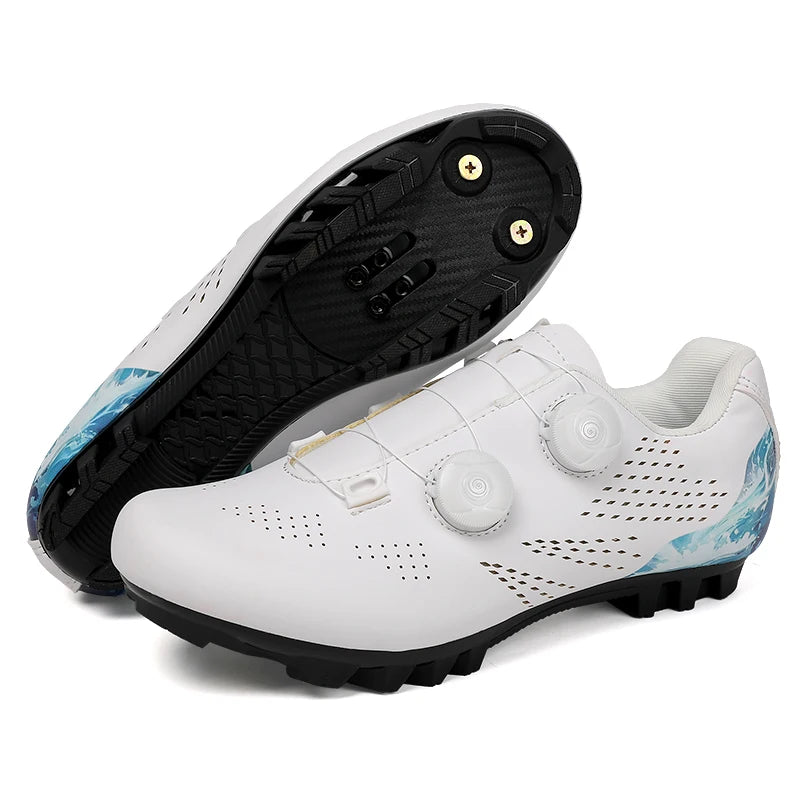 Profesjonalne męskie buty do kolarstwa szosowego, buty rowerowe SPD, podeszwa MTB, płaskie, wyścigowe, szybkie, do jazdy w terenie, obuwie rowerowe górskie, pedały sportowe