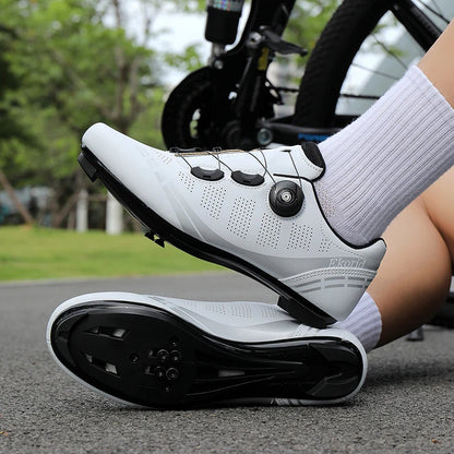 Zapatillas de ciclismo para hombre, bicicletas de carretera, mujer, competición, con cierre automático, velocidad, zapatillas deportivas de ciclismo, zapatillas de ciclismo con calas SPD para mujer