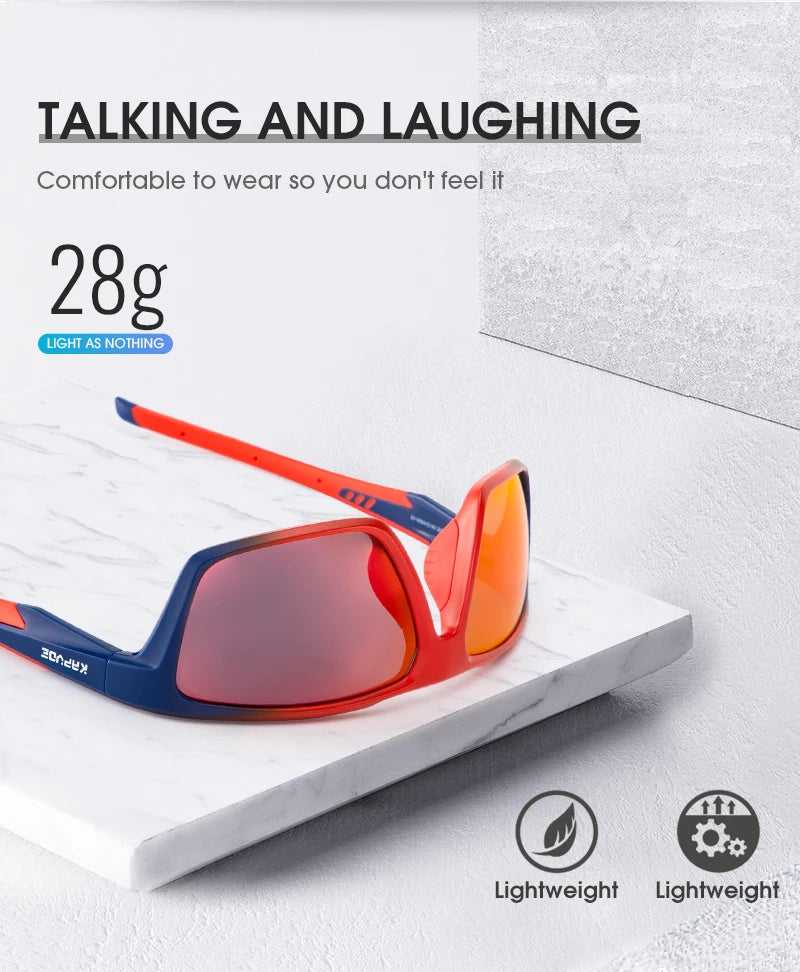 Occhiali da sole polarizzati Kapvoe da uomo alla moda, occhiali da ciclismo, occhiali UV400 per uomo e donna, occhiali da sole per guida, arrampicata e sport all’aperto