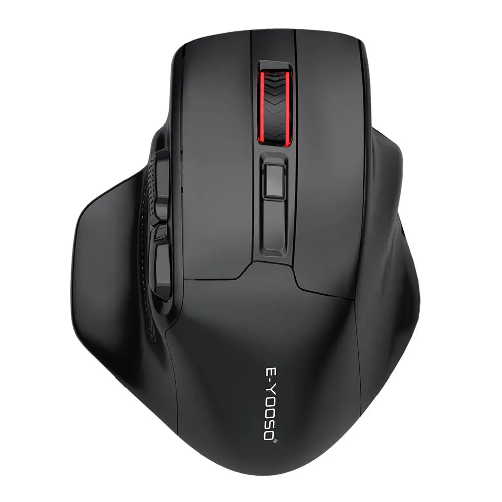 E-YOOSO X-31 USB 2.4G bezdrátová herní velká myš pro velké ruce PAW3212 4800 DPI 5 tlačítek pro hráče, počítač, notebook a PC