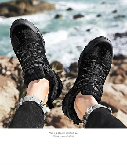 Buty do biegania na lato, męskie buty sportowe na wiosnę i jesień, oddychające casualowe buty do chodzenia, sznurowane, lekkie, jednokolorowe