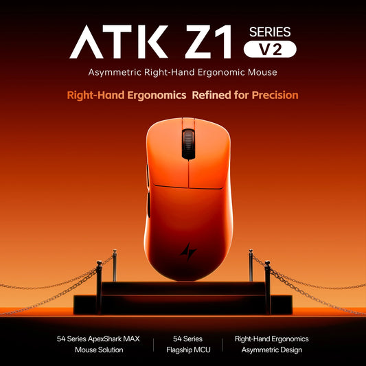 ATK Blazing Sky Z1 V2 Ultimate Wireless Mouse PAW3950 Ultra Dual 8K Gaming Mouse Ergonomic Self Developed Medium Large Hand