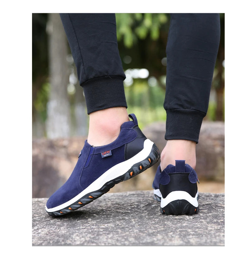 Sapatos desportivos casuais para homem, para caminhadas ao ar livre, acampamento, corrida leve e jogging, mocassins antiderrapantes, sapatos de caminhada, tamanhos grandes 38-50