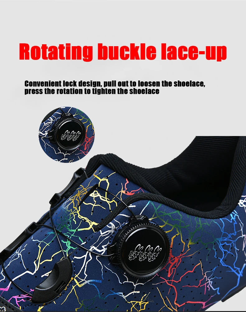 Zapatillas de ciclismo para hombre con cierre automático; zapatillas de ciclismo de carretera; zapatillas deportivas de ciclismo de montaña para exterior; zapatillas de ciclismo de spinning para mujer para interior