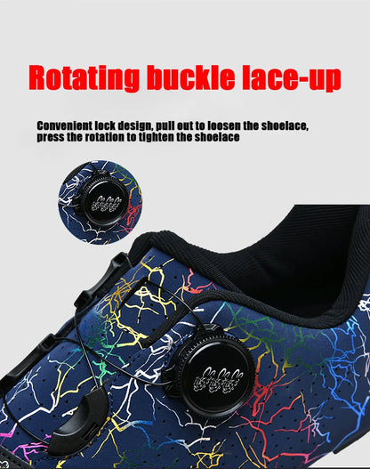 Zapatillas de ciclismo para hombre con cierre automático; zapatillas de ciclismo de carretera; zapatillas deportivas de ciclismo de montaña para exterior; zapatillas de ciclismo de spinning para mujer para interior