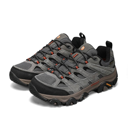 HIKEUP: Zapatillas de senderismo para hombre, de diseño, para escalada y trekking, de cuero, para deportes al aire libre, trabajo y carrera.