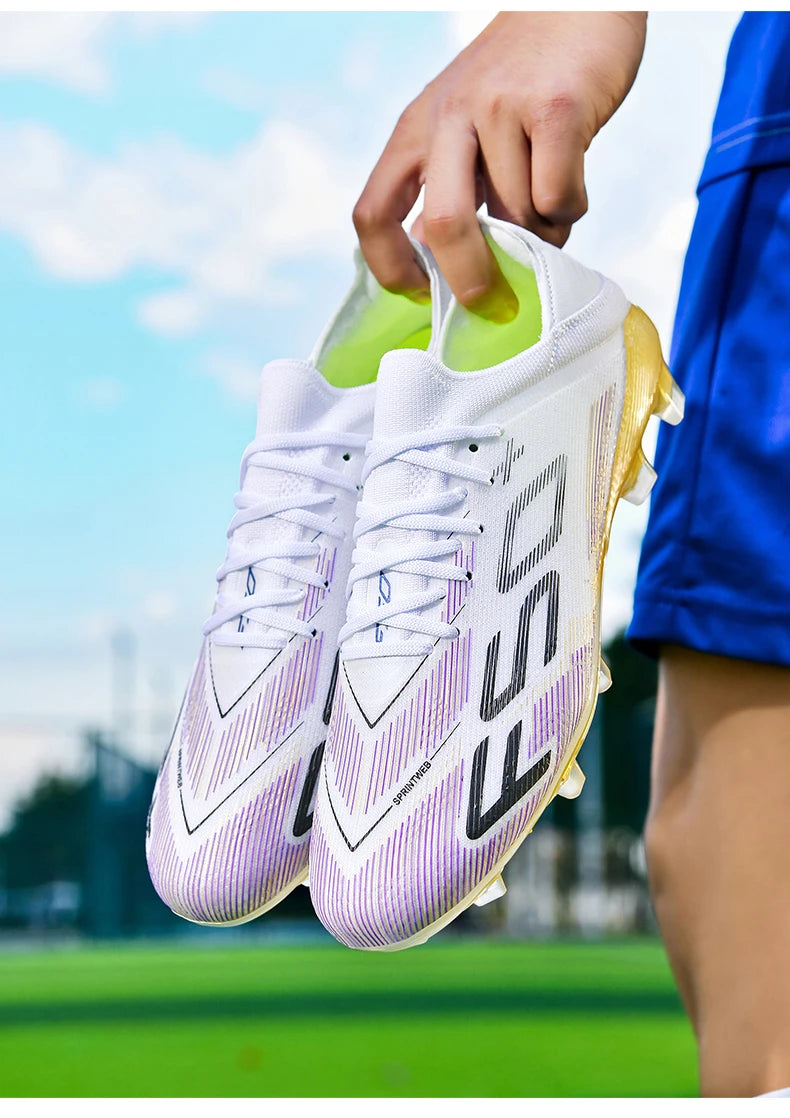 New Men's Soccer Shoes Match Football Boots Sneakers Non-Slip Grass Cleats High-Quality Futsal Indoor Hot-Selling High-Top Outdoor