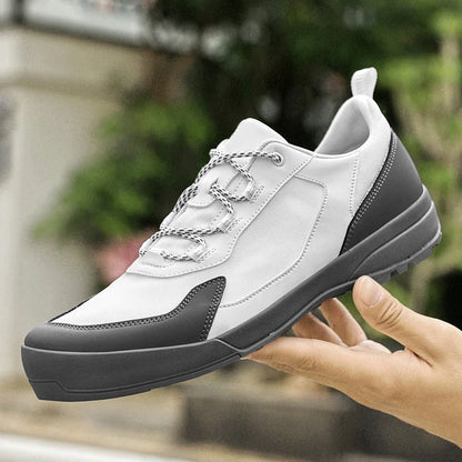 Leisure Walk Men Casual Shoes Fashion Genuine Leather Sneakers Outdoor Male Sports Shoes Non-Slip Walking Shoes Trekking Footwear