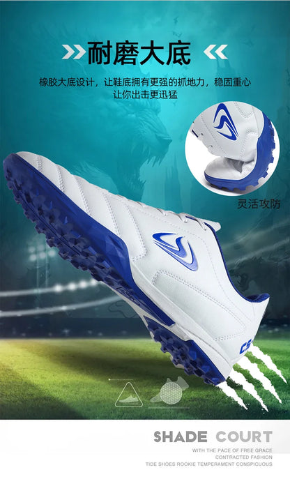 Unisex Large Size Adult Training Game Sneakers Indoor Outdoor Lawn Youth Student Sport Soccer Shoes 39-45#