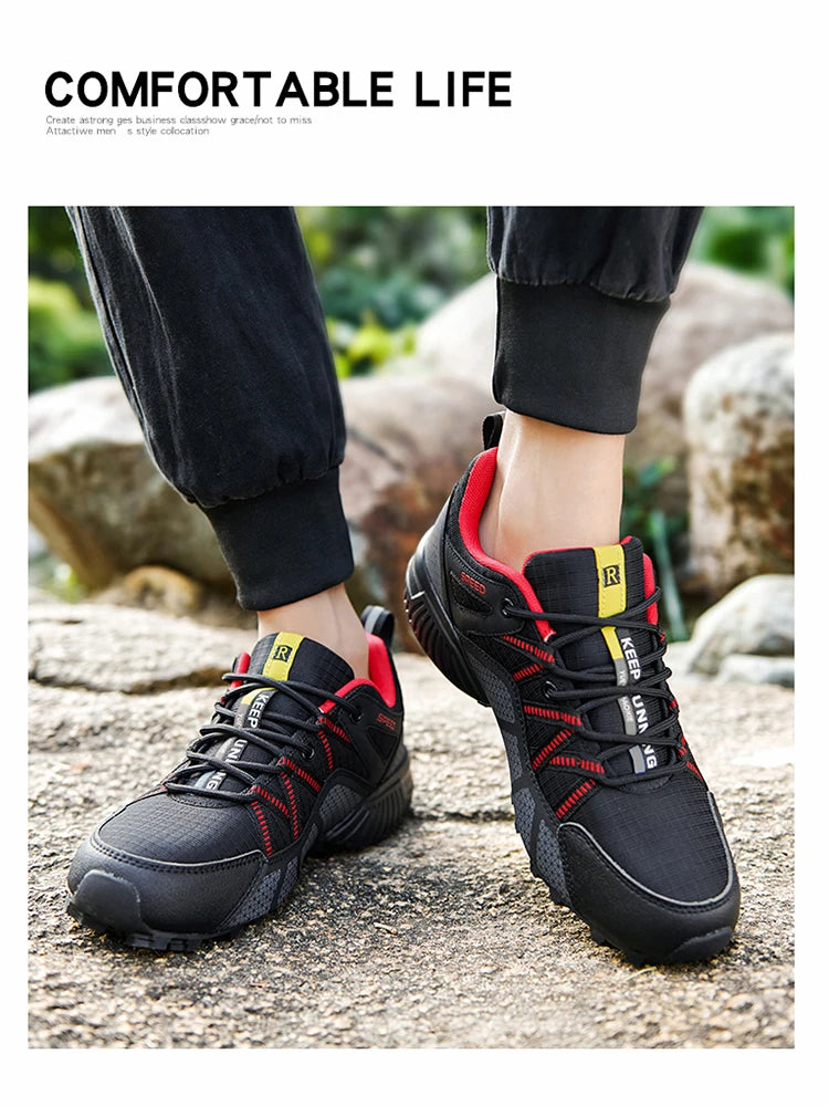 Men Hiking Shoes Outdoor Lightweight Camping Travel Shoes Non-Slip Waterproof Women Large Size Tactical Training Sports Shoes