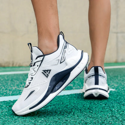 Chaussures de course légères et respirantes pour hommes, baskets à absorption des chocs Popcorn, chaussures de sport d'extérieur flexibles et antidérapantes, été automne