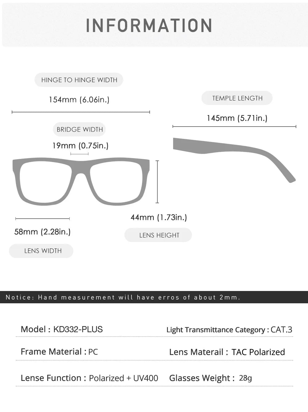 New Colors KDEAM-PLUS Large Size Square Unisex Sunglasses Polarized Photochromic Oversized Sun Glasses Fashion Anti Glare Mirror
