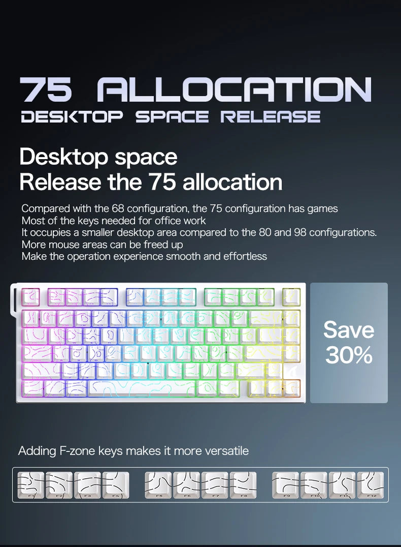Attack Shark R82HE Wired RGB Magnetic Switch Keyboard, 256K Scan Sampling Rate, Accuracy 8K Return Rate