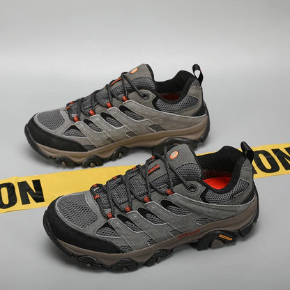 HIKEUP: Zapatillas de senderismo para hombre, de diseño, para escalada y trekking, de cuero, para deportes al aire libre, trabajo y carrera.