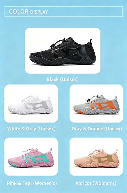 Unisex Wide Toe Barefoot Water Shoes Quick Dry Breathable Soft Sole Beach Aqua Shoes Lightweight Swimming Water Sports Sneakers