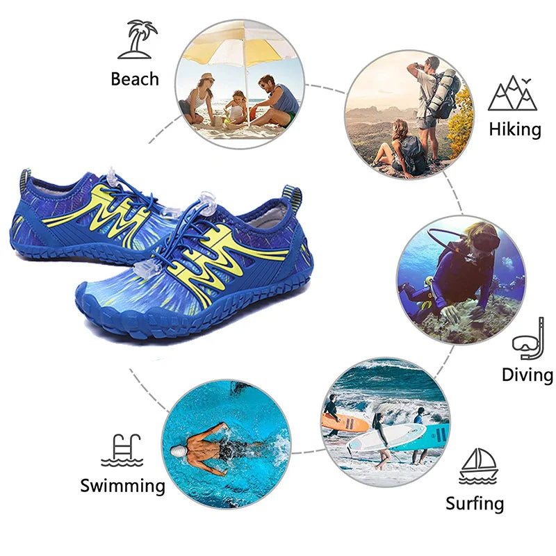Vattenskor för barn, snabbtorkande strandskor, vattenskor för pojkar och flickor, barfota-sportskor, vadningsskor, sneakers för barn, dykning, fiske, surf-sandaler