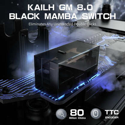 ATTACK SHARK R3 8KHz-mus i magnesiumlegering, PixArt PAW3395-sensor, op til 26000 DPI, 2.4G/BT/kablet, 46g superlet, til PC/Mac