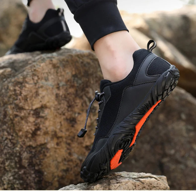 Męskie buty turystyczne typu „barefoot” – oddychające buty sportowe do aktywności na świeżym powietrzu, buty wspinaczkowe, buty trekkingowe, antypoślizgowe, wygodne, męskie buty codzienne do biegania