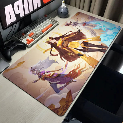 Amaterasu Kiriko Overwatch -hiirimatto, työpöytämatto pehmusteella, pelitarvike, Prime Gaming XXL -näppäimistöalusta pehmustematto