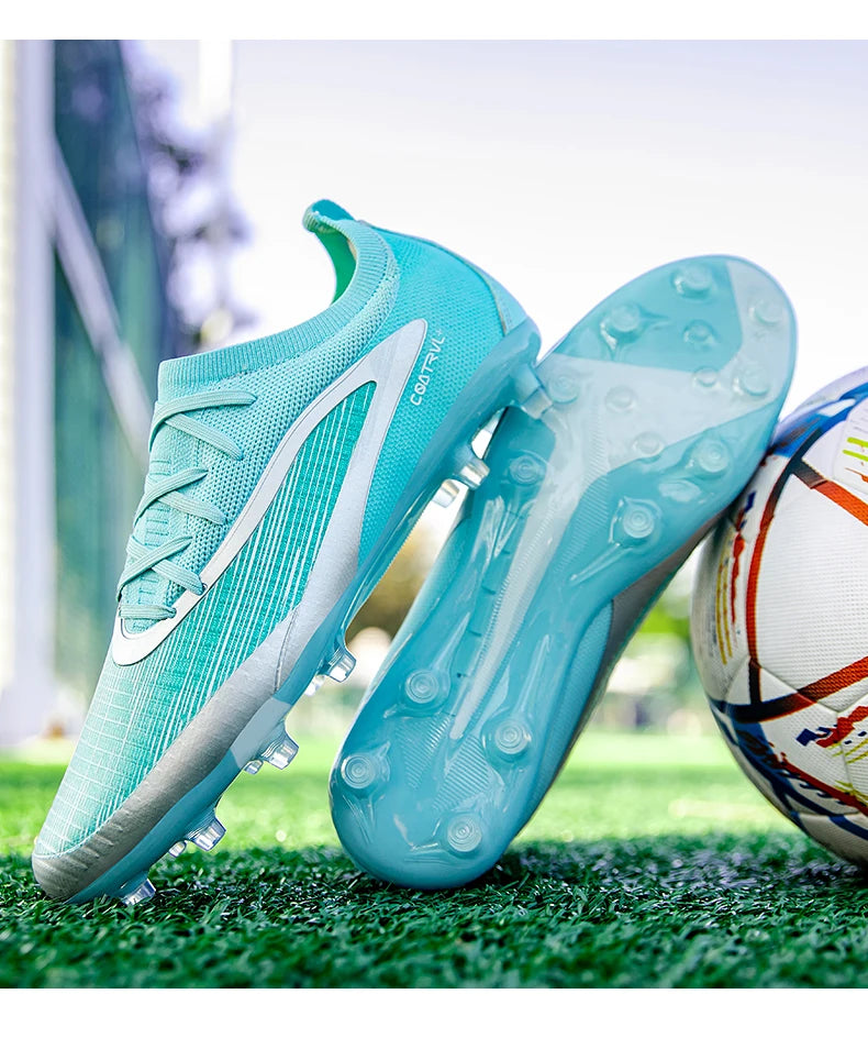 Botas de fútbol para hombre, con tacos para exterior, transpirables, antideslizantes, para adultos, con tacos largos, deportivas, de entrenamiento, para niños, para partido, cómodas