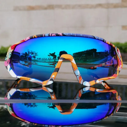 Kapvoe Herren-Marken-Angelbrille, Mountainbike- und Radfahrbrille, Damen-Rennradbrille, Fahrradbrille, Radsportbrille, Oculos Ciclismo