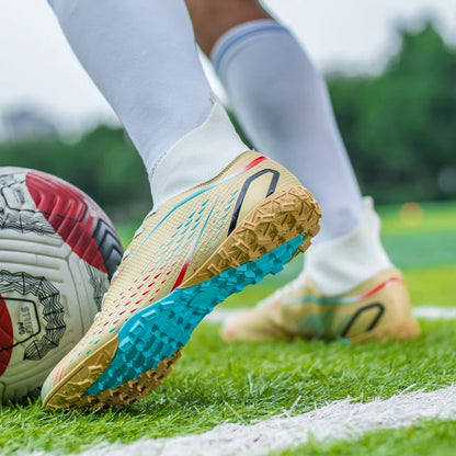 Herren-Fußballschuhe Herren-Rasen-Fußballschuhe, atmungsaktiv, weich, Outdoor-Fußballschuhe, Stollen, lange Spikes, bequeme Trainings- und Sportschuhe für Herren