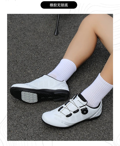 Zapatillas de ciclismo para hombre, bicicletas de carretera, mujer, competición, con cierre automático, velocidad, zapatillas deportivas de ciclismo, zapatillas de ciclismo con calas SPD para mujer
