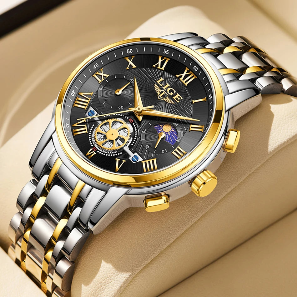2024 LIGE Top Luxury Women Watch Creative Steel Women's Bracelet Wrist Watches Ladies Fashion Waterproof Female Relogio Feminino