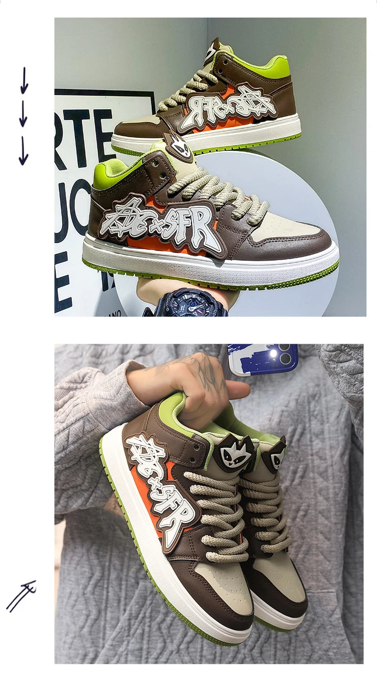 Modne niebieskie designerskie buty do skateboardingu dla mężczyzn, odzież uliczna, hip-hopowe trampki dla mężczyzn, luksusowe trampki na platformie do skateboardingu dla mężczyzn, buty do koszykówki dla mężczyzn