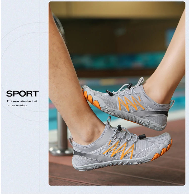 Lehké pánské outdoorové tréninkové boty na běhání naboso, rychleschnoucí plavecké boty, sportovní boty do tělocvičny, fitness a na jogging