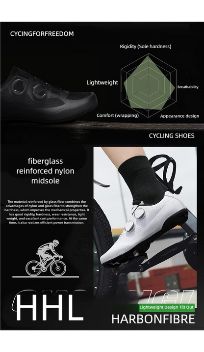 Speed Cycling Sneaker Herre-cykelsko til landevejscykling med klamper SPD-sko Cykelsko til flade pedaler Herre-cykelsko til udendørs brug Hvid