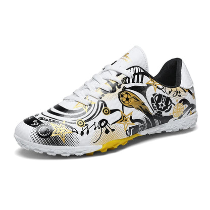 Chaussures de football pour étudiants, chaussures de sport, terrain de société, chaussures de football pour garçons, futsal, baskets rapides d'intérieur, crampons originaux pour la cheville, chaussures de football