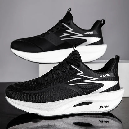Men Running Shoes Marathon Sports Air Cushion Carbon Board Breathable Lightweight Comfortable Women Outdoor Athletic Sneakers