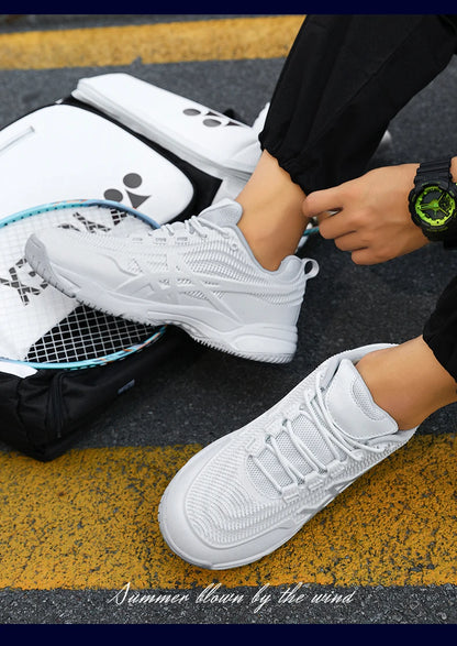 Herren Damen Badmintonschuhe Tischtennisschuhe für Volleyball Handball Sport-Sneaker rutschfest aus Mesh atmungsaktiv für das Training auf dem Spielfeld