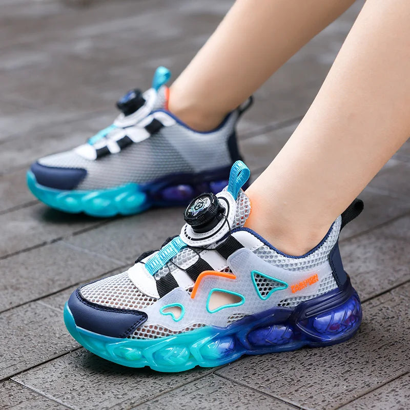 Children Sports Shoes Ultra Light Mesh Breathable School Training Running Shoes Soft Sole Anti Slip Casual Walking Shoes Kids