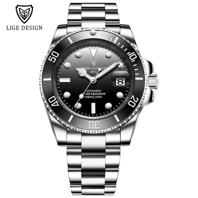 Orologi da polso meccanici da uomo LIGE, orologi da lavoro, orologi da uomo impermeabili, orologi sportivi automatici da uomo, Relogios Masculino