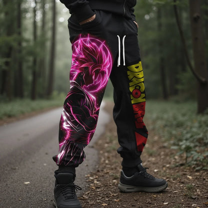 2026 Pantaloni sportivi estivi da uomo alla moda con stampa grafica ispirata all’anime giapponese Dragon Ball Z - Majin Buu, stile Harajuku Y2K, abbigliamento streetwear, leggings da esterno