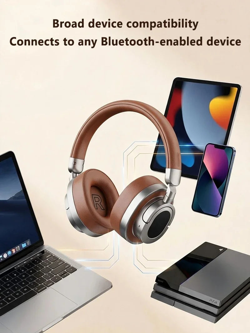 Casque Bluetooth Lenovo rétro, supra-auriculaire, avec boutons physiques, casque sans fil, coussinets d'oreille spacieux, écouteurs stéréo pour les trajets quotidiens.