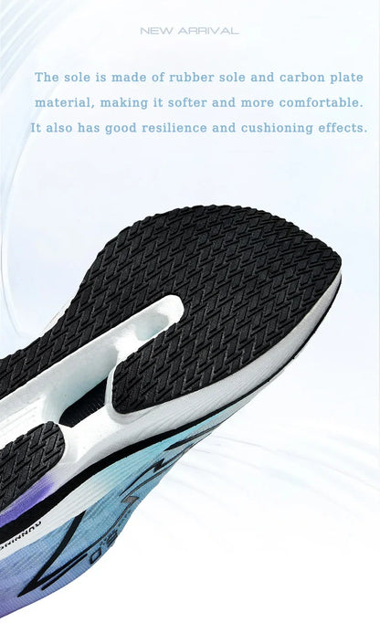 Men's Sport Shoes Professional Cushioned Carbon Plate Running Shoes Breathable Lace-up Casual Sneakers Marathon Athletic Footwear